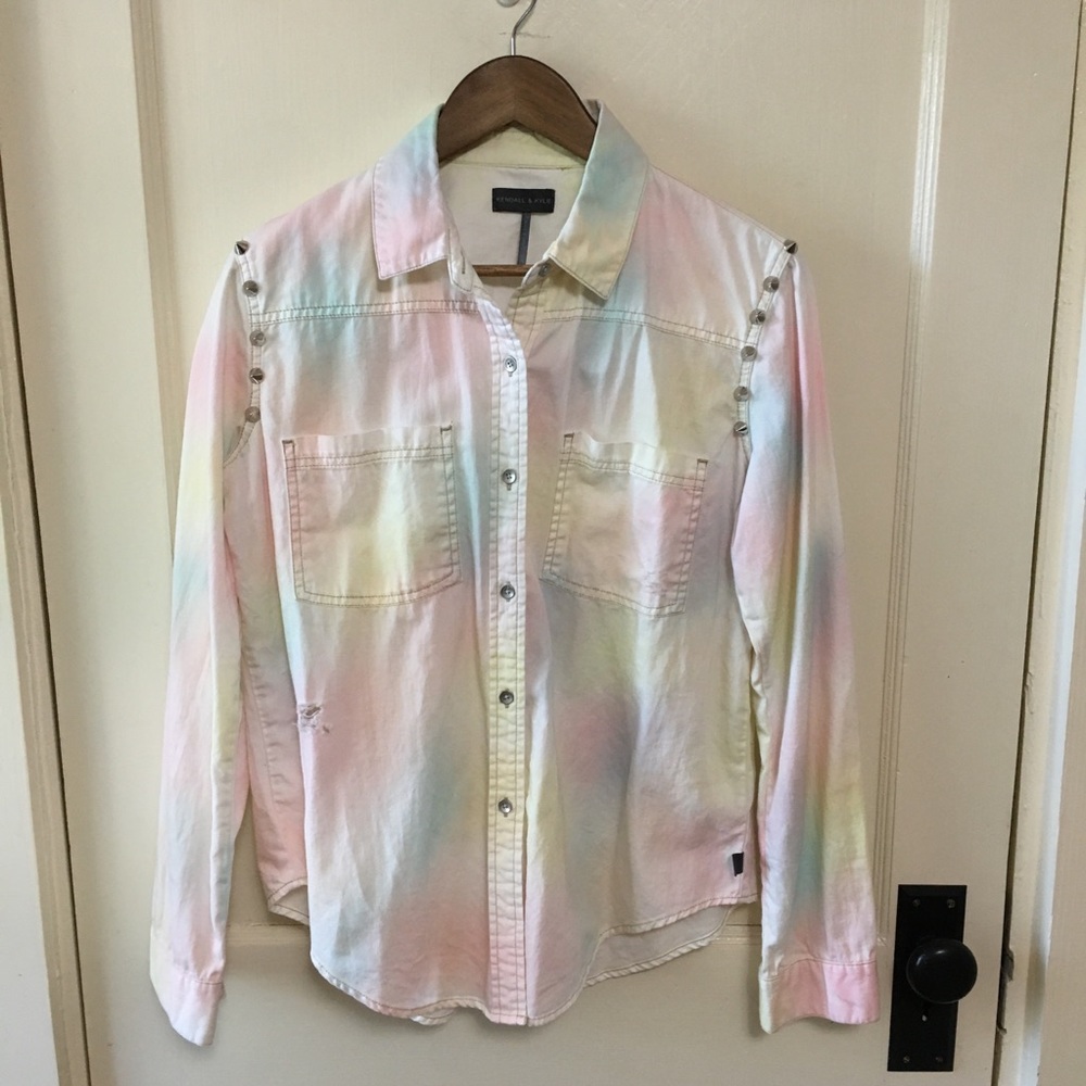 Kendall & Kylie Shirt Button Front Chambray